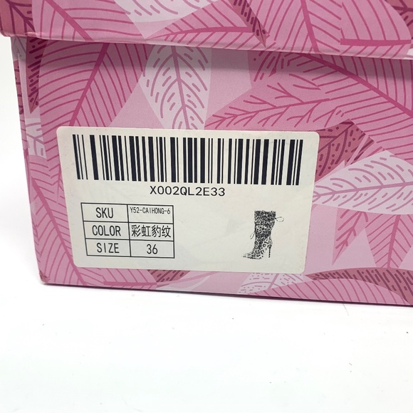 SOPHITINA Thigh High Rainbow Boots Stretchy Pointed Toe High Heels Boots Size 36 - Picture 2 of 9